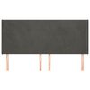 vidaXL T&ecirc;te de lit avec oreilles Gris fonc&eacute; 203x16x118/128 cm Velours