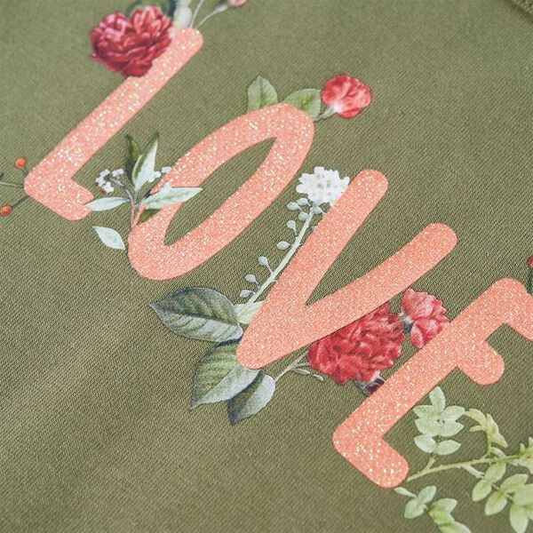 T-shirt enfants à manches longues kaki 128