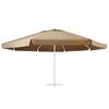 vidaXL Tissu de remplacement pour parasol d'ext&eacute;rieur Taupe 610 cm