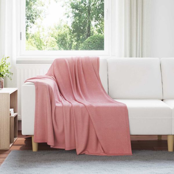 vidaXL Couvertures &agrave; jeter 6 pcs Rose 170 x 130 cm Toison
