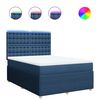 vidaXL Sommier &agrave; lattes de lit avec matelas Bleu 140x190 cm Tissu