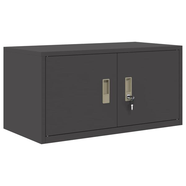 vidaXL Armoire de rangement Noir 80 x 40 x 40 cm Acier
