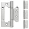 vidaXL Charni&egrave;re 4 pc 100 x 75 x 13 mm Argent&eacute; Acier