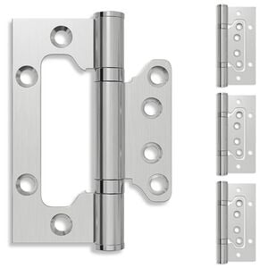 vidaXL Charni&egrave;re 4 pc 100 x 75 x 13 mm Argent&eacute; Acier