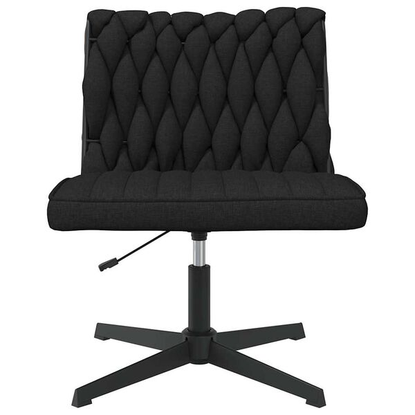 vidaXL Chaise pivotante de bureau Noir Tissu