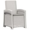 vidaXL Chaise de jardin inclinable imitant le rotin