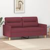 vidaXL Canapé à 2 places Rouge bordeaux 140 cm Tissu