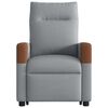 vidaXL Fauteuil inclinable de massage &eacute;lectrique Gris clair Tissu