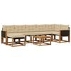 vidaXL Ensemble de canap&eacute;s d'ext&eacute;rieur 8 pc Naturel et Beige