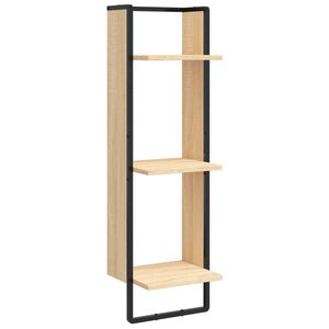vidaXL &Eacute;tag&egrave;re murale 3 niveaux ch&ecirc;ne sonoma 30x25x100 cm