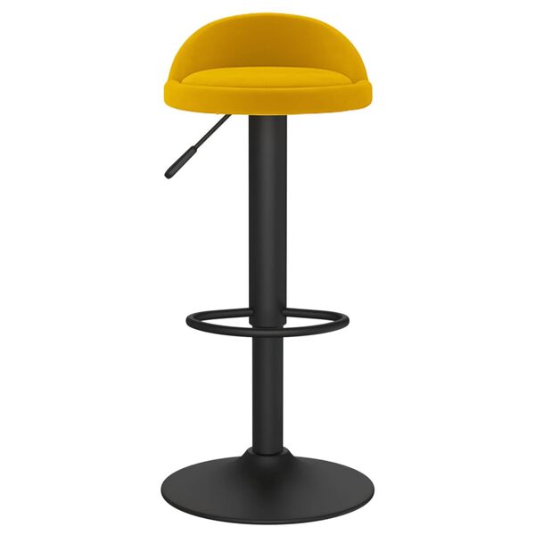 vidaXL Tabourets de bar lot de 2 Jaune Velours