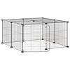 vidaXL Cage animaux de compagnie &agrave; 12 panneaux et porte Noir 35x35 cm