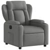 vidaXL Fauteuil inclinable électrique Gris foncé Tissu