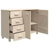 vidaXL Buffet HAMAR Marron miel 113x40x80 cm Bois massif de pin