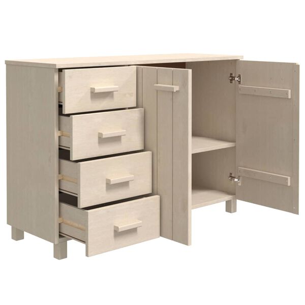 vidaXL Buffet HAMAR Marron miel 113x40x80 cm Bois massif de pin