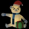 vidaXL Ourson en peluche gonflable de No&euml;l avec LED 180 cm