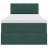 vidaXL Lit de Rangement avec matelas Vert fonc&eacute; 90 x 190 cm Velours
