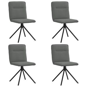 vidaXL Chaises &agrave; manger lot de 4 gris fonc&eacute; tissu