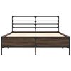 vidaXL Cadre de lit sans matelas ch&ecirc;ne marron 140x190 cm