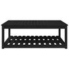 vidaXL Table de jardin noir 121x82,5x45 cm bois massif de pin