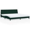 vidaXL Cadre de lit sans matelas Hanko vert fonc&eacute; 200x200 cm velours