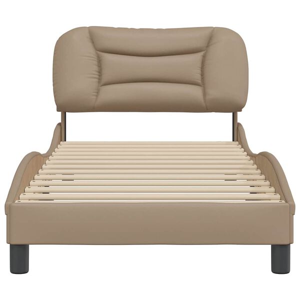 vidaXL Cadre de lit sans matelas Hvar cappuccino 90x190 cm similicuir