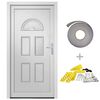 vidaXL Porte d'entr&eacute;e blanc 110x210 cm PVC