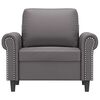 vidaXL Fauteuil Gris 60 cm Similicuir