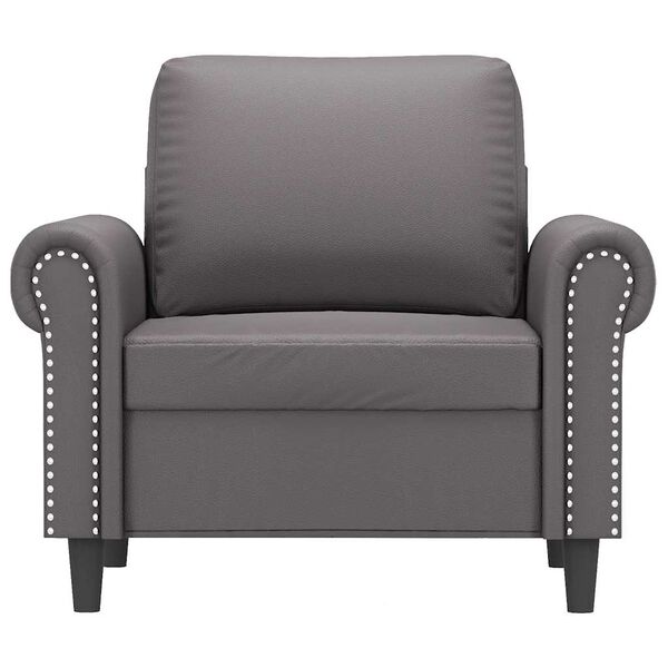 vidaXL Fauteuil Gris 60 cm Similicuir