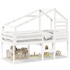 vidaXL Lit haut sans matelas blanc 80x200 cm bois de pin massif