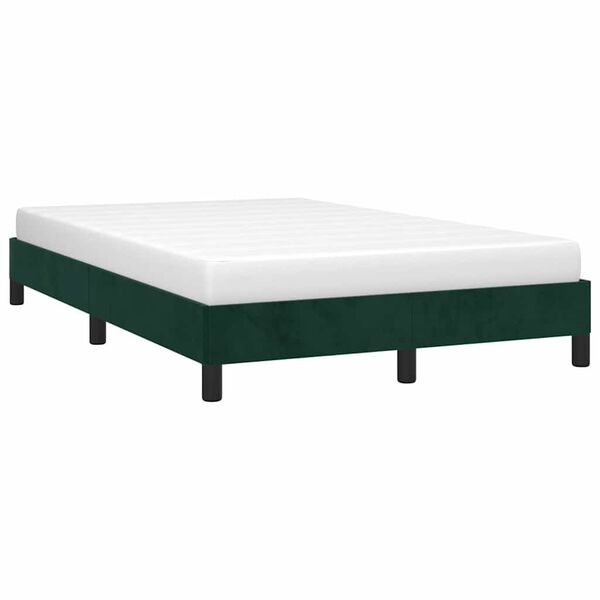 vidaXL Cadre de lit sans matelas vert fonc&eacute; 120x190 cm velours