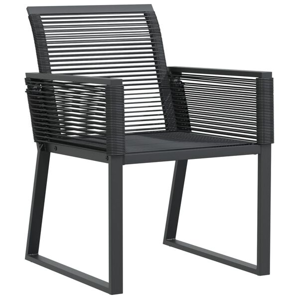 vidaXL Chaises de jardin lot de 4 noir résine tressée