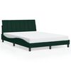 vidaXL Cadre de lit sans matelas Hanko vert fonc&eacute; 120x200 cm velours
