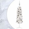 vidaXL Sapin de No&euml;l artificiel &eacute;troit avec boules 120 cm 150 LED