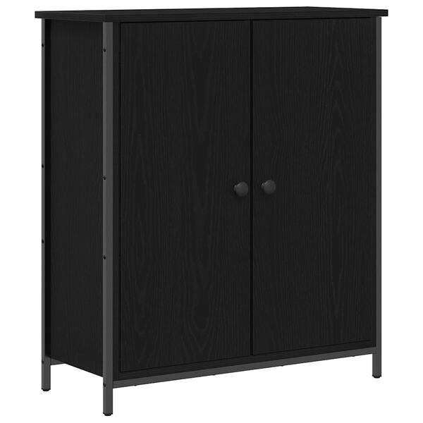 vidaXL Buffet Ch&ecirc;ne noir 70 x 30 x 80 cm Bois d'ing&eacute;nierie
