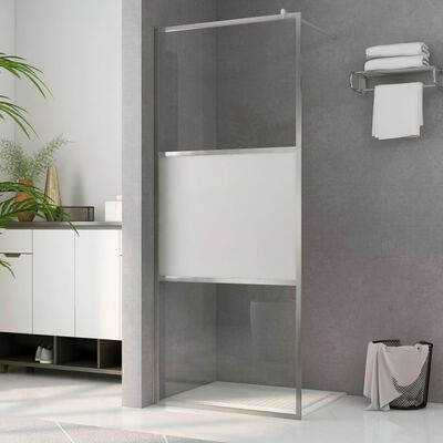 vidaXL Paroi de douche à l'italienne à verre ESG demi-dépoli 90x195 cm