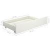 vidaXL Cadre de lit sans matelas blanc bois de pin massif 140x200 cm