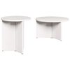vidaXL Table basse 2 pcs Blanc Bois de pin massif