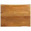 vidaXL Dessus de table 100x80x2,5 cm bord vivant bois massif manguier