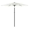 vidaXL Parasol de jardin avec mât en acier blanc 223x223x213 cm