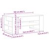 vidaXL Table basse Bois Ancien 102 x 55 x 45 cm Bois d'ingénierie