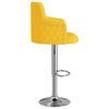 vidaXL Tabourets de bar lot de 2 jaune moutarde tissu