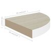 vidaXL &Eacute;tag&egrave;res d'angle murales 2 pcs Ch&ecirc;ne et blanc 35x35x3,8 cm MDF