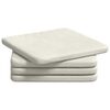 vidaXL Coussins de si&egrave;ge 4 pc Velours Cr&egrave;me 40 x 40 x 3 cm