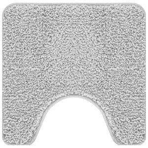 vidaXL Tapis de bain antidérapant avec découpe pour toilette Gris