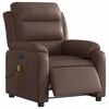 vidaXL Fauteuil de massage inclinable &eacute;lectrique marron similicuir