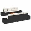 vidaXL Ensemble de canap&eacute; de jardin 9 pc Noir et Cr&egrave;me polyrotin