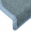 vidaXL Tapis d'escalier 15 pi&egrave;ces 65 x 24 x 4 cm Bleu mer Demi-rond Grand