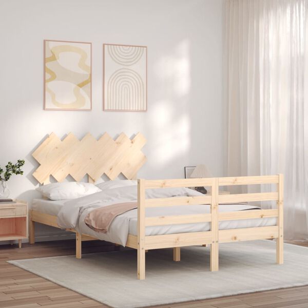vidaXL Cadre de lit sans matelas 120x200 cm bois massif