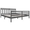 vidaXL Cadre de lit sans matelas gris bois massif 200x200 cm